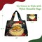 Wrapables Large Foldable Christmas Holiday Nylon Reusable Grocery Bag, Santa
